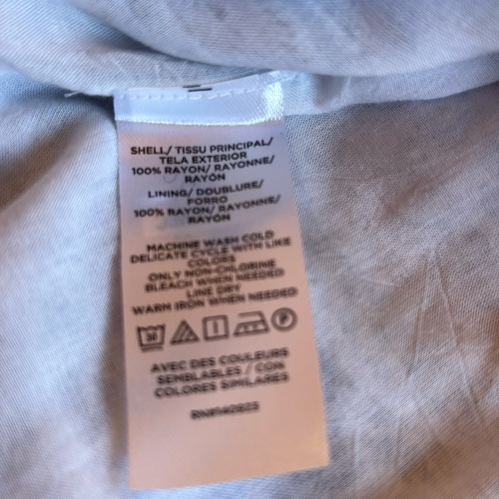 LOFT Floral Paisley Blouse - Blue and White long Sleeves Large - Picture 7 of 7